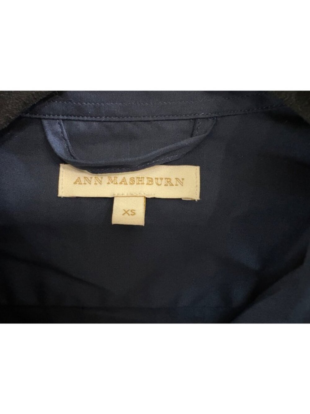 Ann Mashburn Sz XS Navy Blue Shirtwaist Dress NWOT - Picture 6 of 16